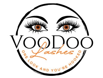 VooDoo Lashes logo design by MonkDesign