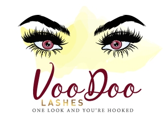VooDoo Lashes logo design by MonkDesign