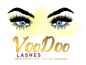 VooDoo Lashes logo design by MonkDesign