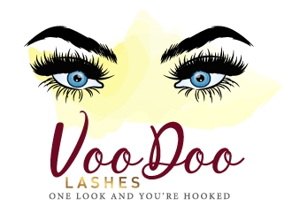 VooDoo Lashes logo design by MonkDesign