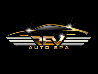 REV Auto Spa logo design by bosbejo