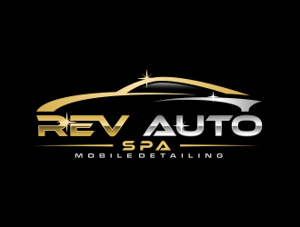 REV Auto Spa logo design by evdesign