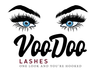 VooDoo Lashes logo design by MonkDesign