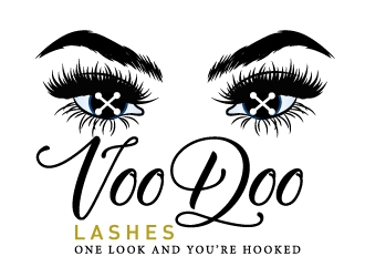 VooDoo Lashes logo design by MonkDesign