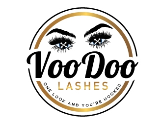 VooDoo Lashes logo design by MonkDesign