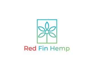 Red fin hemp logo design by aryamaity