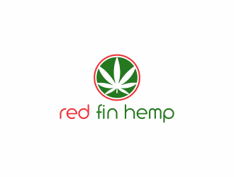 Red fin hemp logo design by hopee