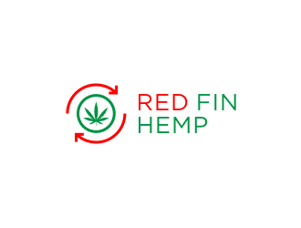 Red fin hemp logo design by superiors