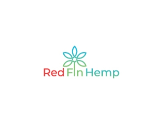 Red fin hemp logo design by aryamaity