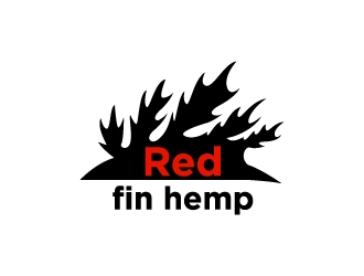 Red fin hemp logo design by twomindz