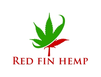 Red fin hemp logo design by AamirKhan