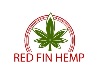 Red fin hemp logo design by AamirKhan