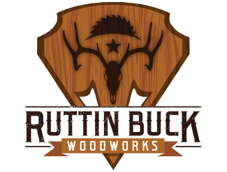 RUTTIN BUCK WOODWORKS logo design by Dakon