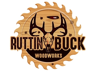 RUTTIN BUCK WOODWORKS logo design by Suvendu