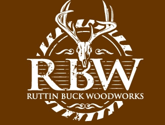 RUTTIN BUCK WOODWORKS logo design by Suvendu