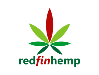 Red fin hemp logo design by GemahRipah