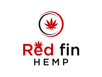 Red fin hemp logo design by mbamboex
