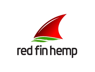 Red fin hemp logo design by Foxcody