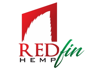 Red fin hemp logo design by creativemind01