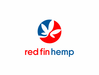 Red fin hemp logo design by puthreeone