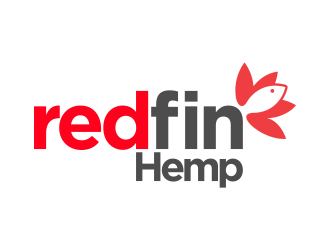 Red fin hemp logo design by brandshark