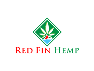 Red fin hemp logo design by superiors