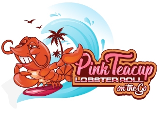 Pink Teacup Lobster Roll on the Go logo design by dorijo