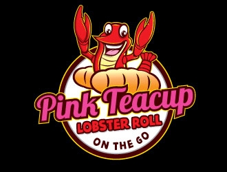 Pink Teacup Lobster Roll on the Go logo design by Conception