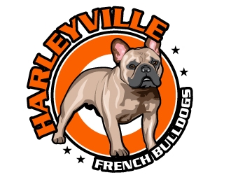 Harleyville French Bulldogs logo design by uttam