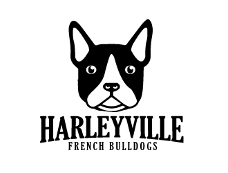 Harleyville French Bulldogs logo design by shravya