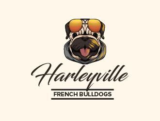 Harleyville French Bulldogs logo design by czars