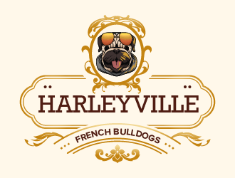 Harleyville French Bulldogs logo design by czars