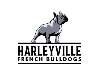 Harleyville French Bulldogs logo design by Kruger