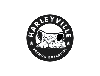 Harleyville French Bulldogs logo design by NagCreative