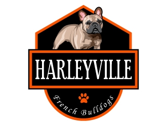 Harleyville French Bulldogs logo design by uttam