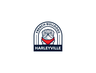 Harleyville French Bulldogs logo design by juliawan90