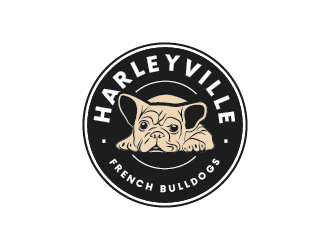 Harleyville French Bulldogs logo design by NagCreative