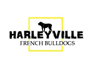 Harleyville French Bulldogs logo design by Vincent Leoncito