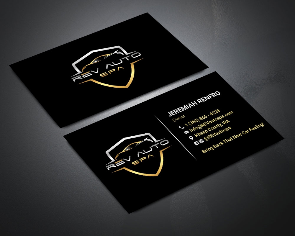 REV Auto Spa logo design by Boomstudioz