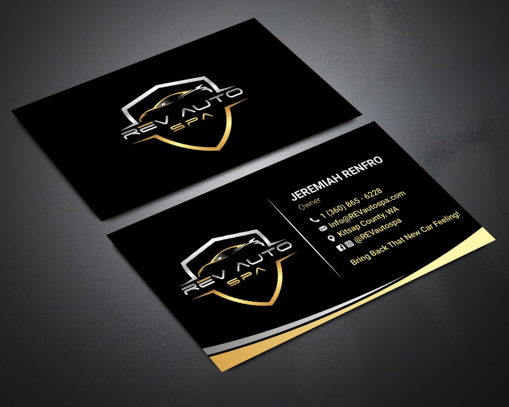 REV Auto Spa logo design by Boomstudioz