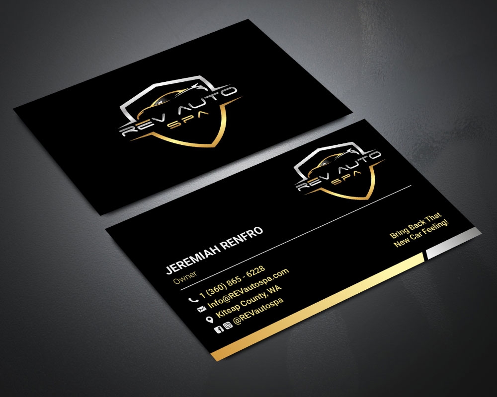 REV Auto Spa logo design by Boomstudioz