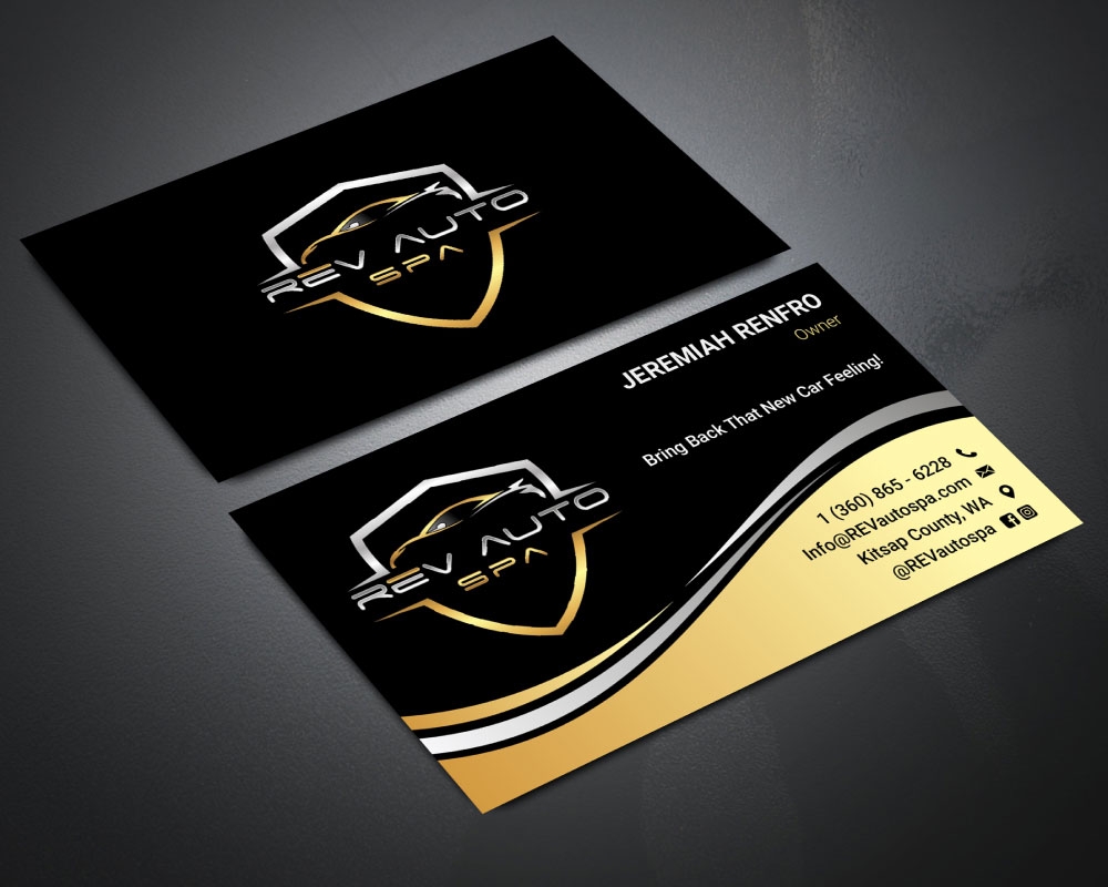 REV Auto Spa logo design by Boomstudioz