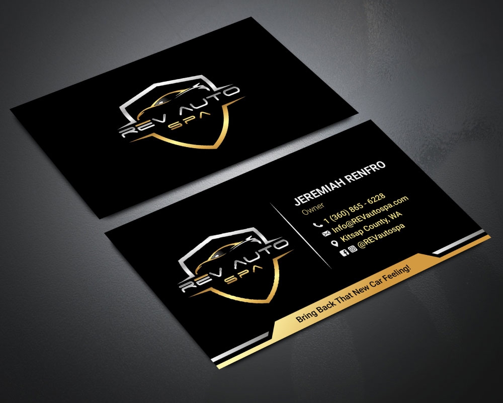 REV Auto Spa logo design by Boomstudioz