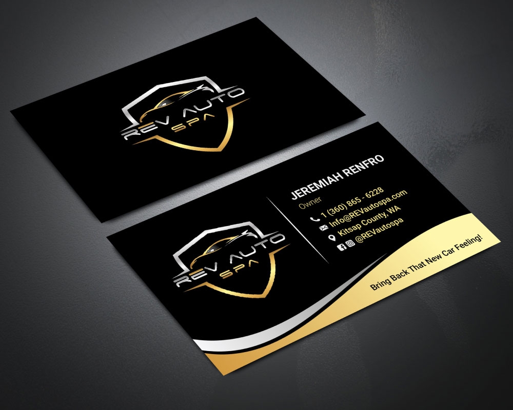 REV Auto Spa logo design by Boomstudioz