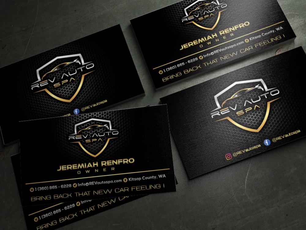 REV Auto Spa logo design by Realistis