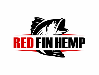 Red fin hemp logo design by mutafailan