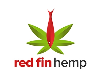 Red fin hemp logo design by SteveQ