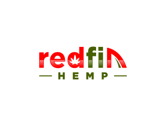 Red fin hemp logo design by torresace