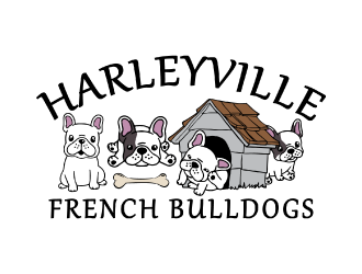 Harleyville French Bulldogs logo design by nona