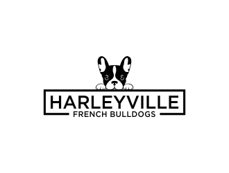 Harleyville French Bulldogs logo design by oke2angconcept